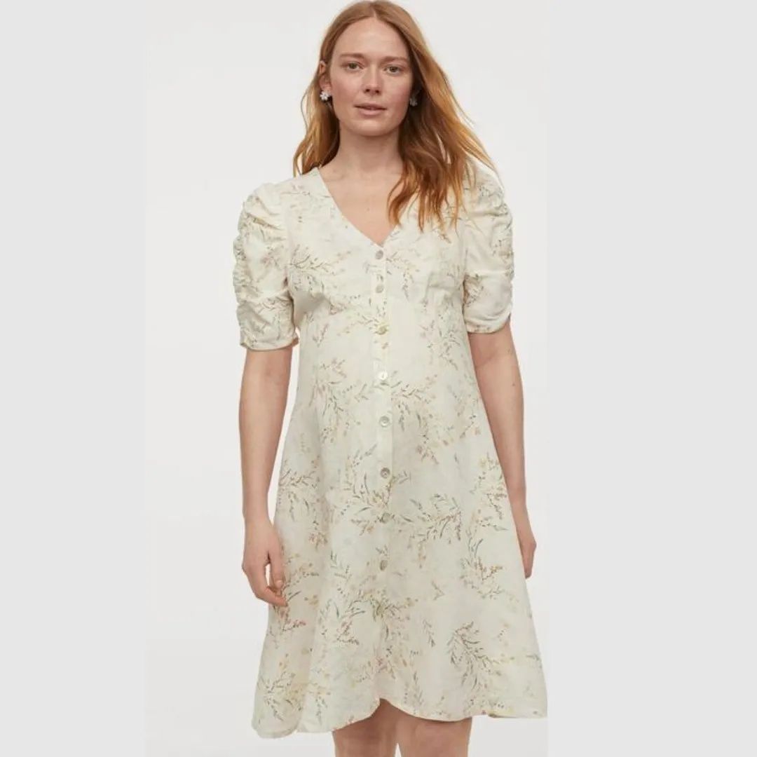 Лляна сукня в квітковий принт для вагітних від H&M