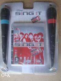 PS3 jogo singit com par de microfones