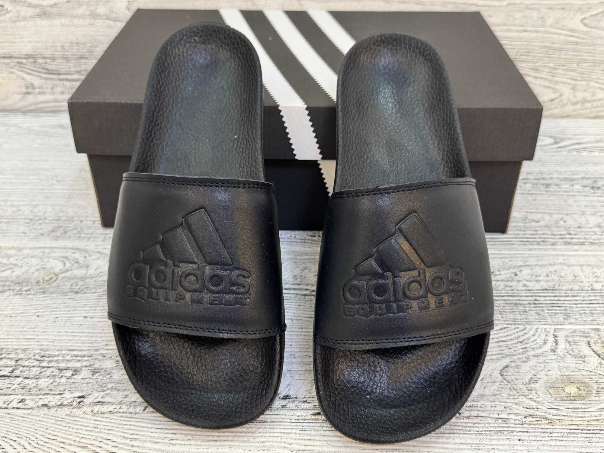 Чоловічі шкіряні шльопанці Адідас Чоловічі капці Adidas. Розміри 40–45