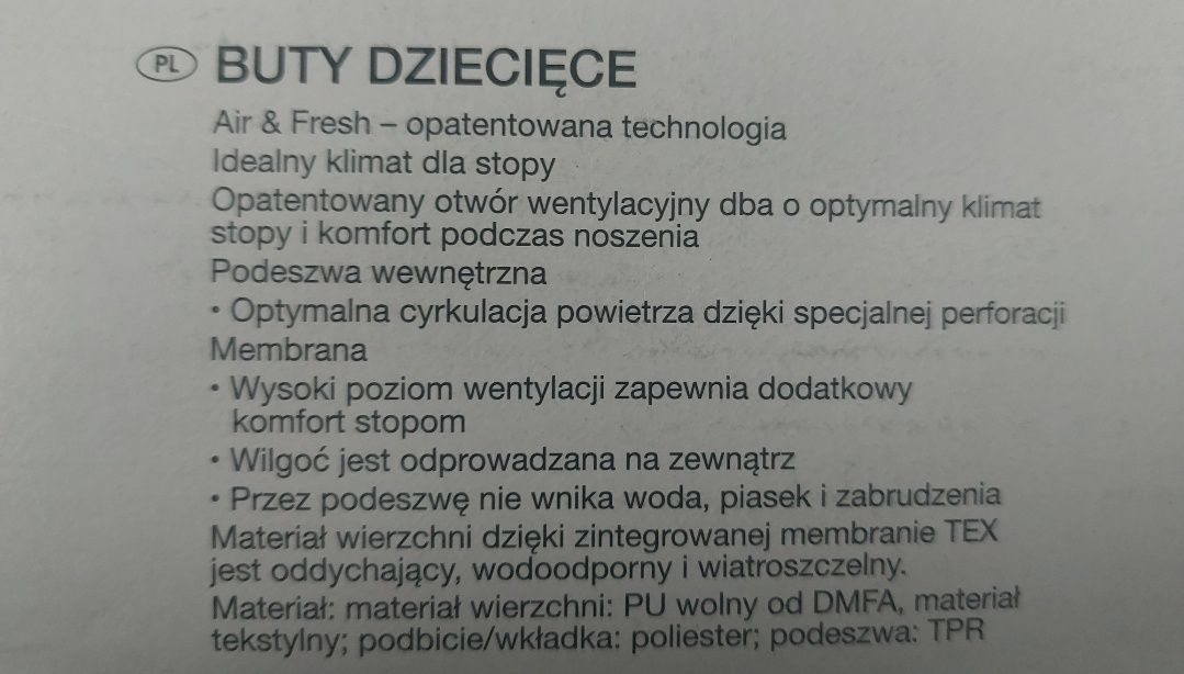 Nowe Buty zimowe dziecięce 33  Pepperts Air&Fresh kozaki śniegowce