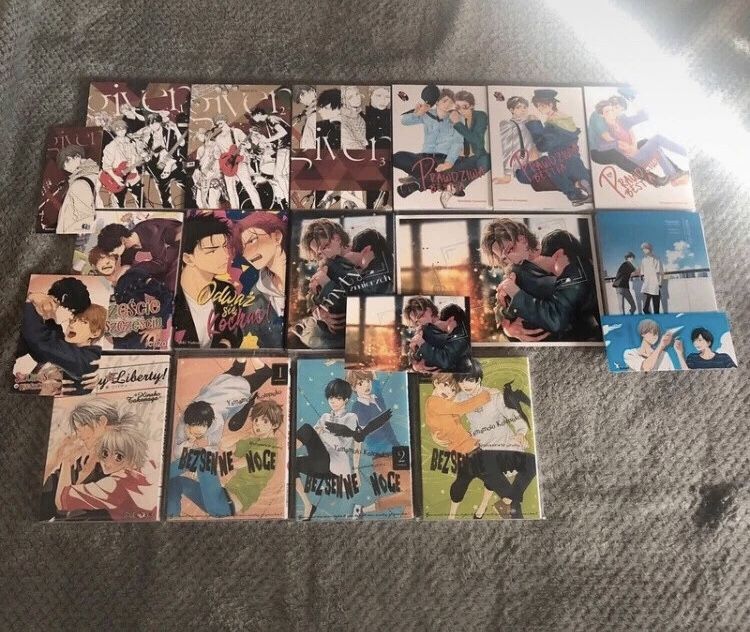 Manga,mangi,BL boys love,yaoi,mlm,z dodatkami z prenumerat
