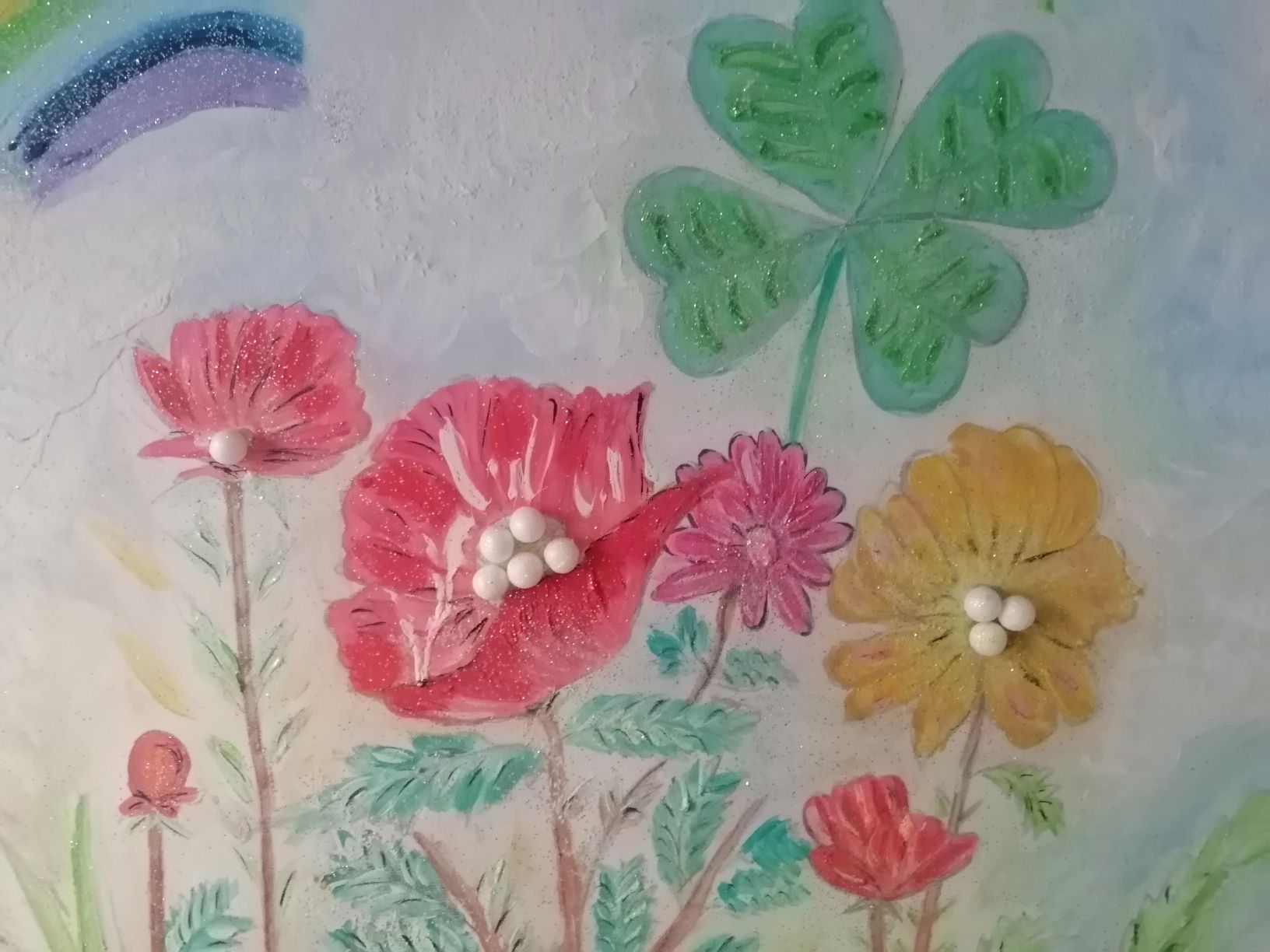 Bonito quadro obra original em tela lindíssima pintura da primavera
