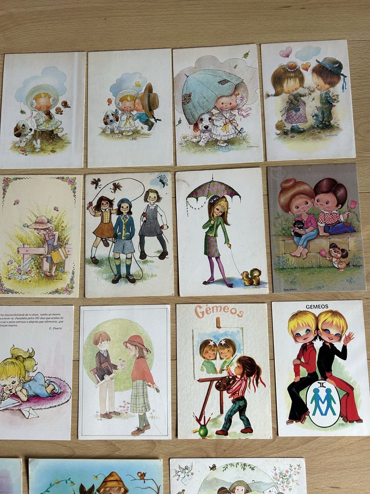Lote de 22 postais vintage/antigos