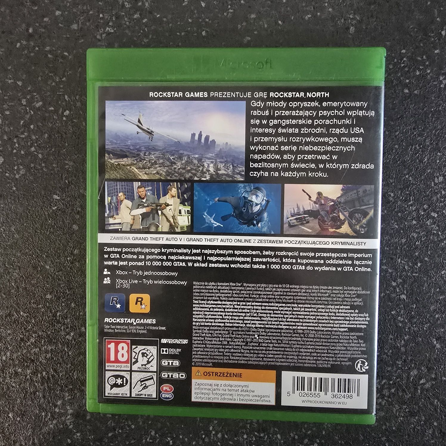 GTA V Premium Edition xbox one wersja PL