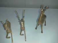 3 lindos Veados em bronze