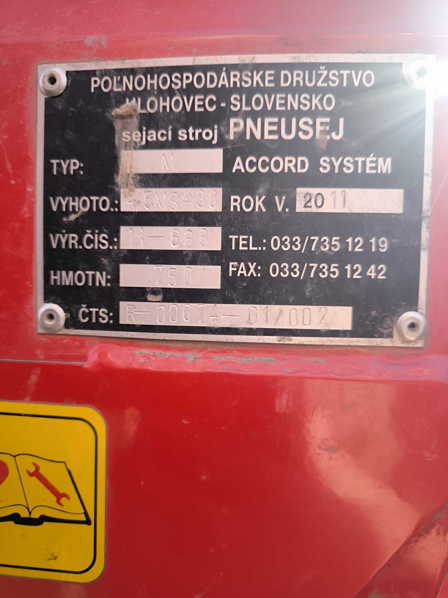 Siewnik Pneusej Accord 4,5 MSh
