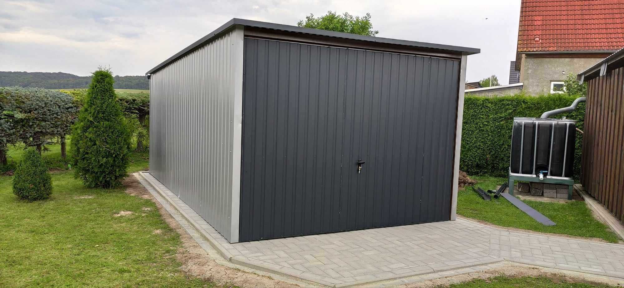 Garaż blaszany 3x5 ( konstrukcja ocynk, transport i montaż gratis)