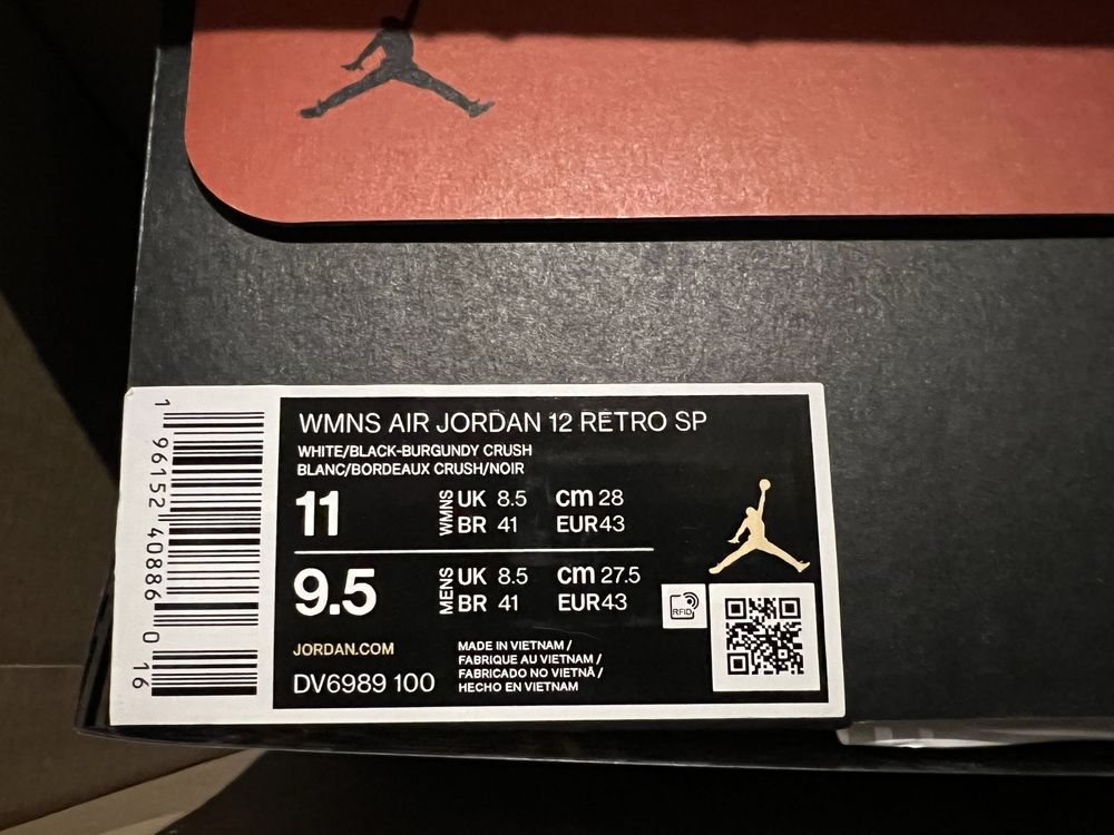 Nike Jordan 12 Retro SPA Ma Maniére White [43]