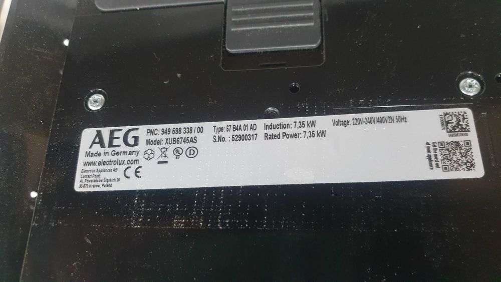 Nowa płyta indukcyjna z okapem AEG XUB6745AS SaphirMatt 70cm