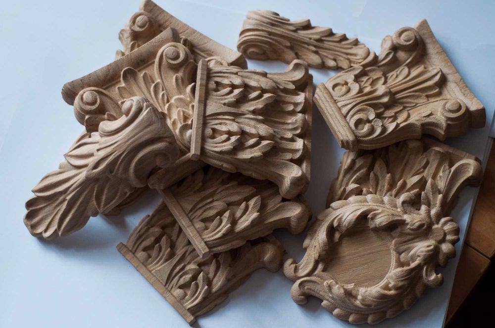 Резной деревянный декор для декорирования мебели