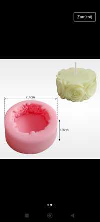Okrągła forma silikonowa z różami