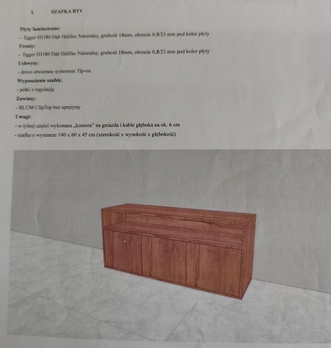 Szafka RTV dąb halifax