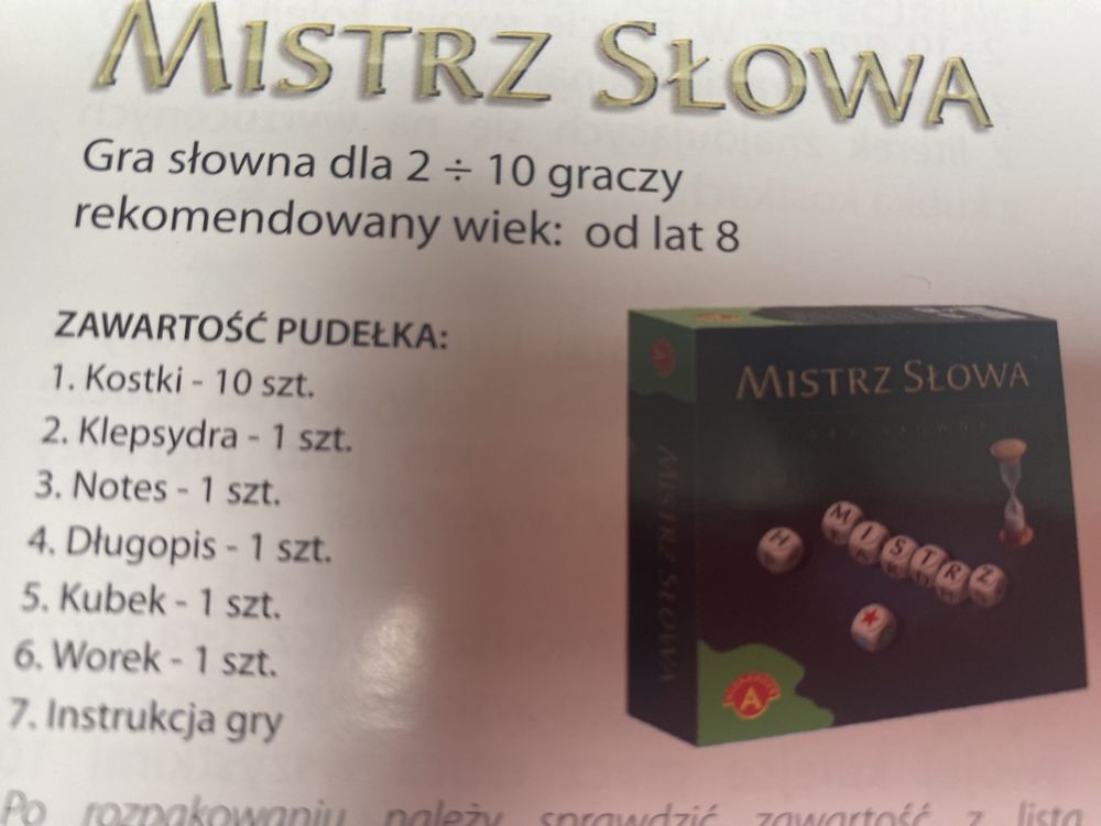 Gra planszowa, ‚Mistrz słowa’, Alexander