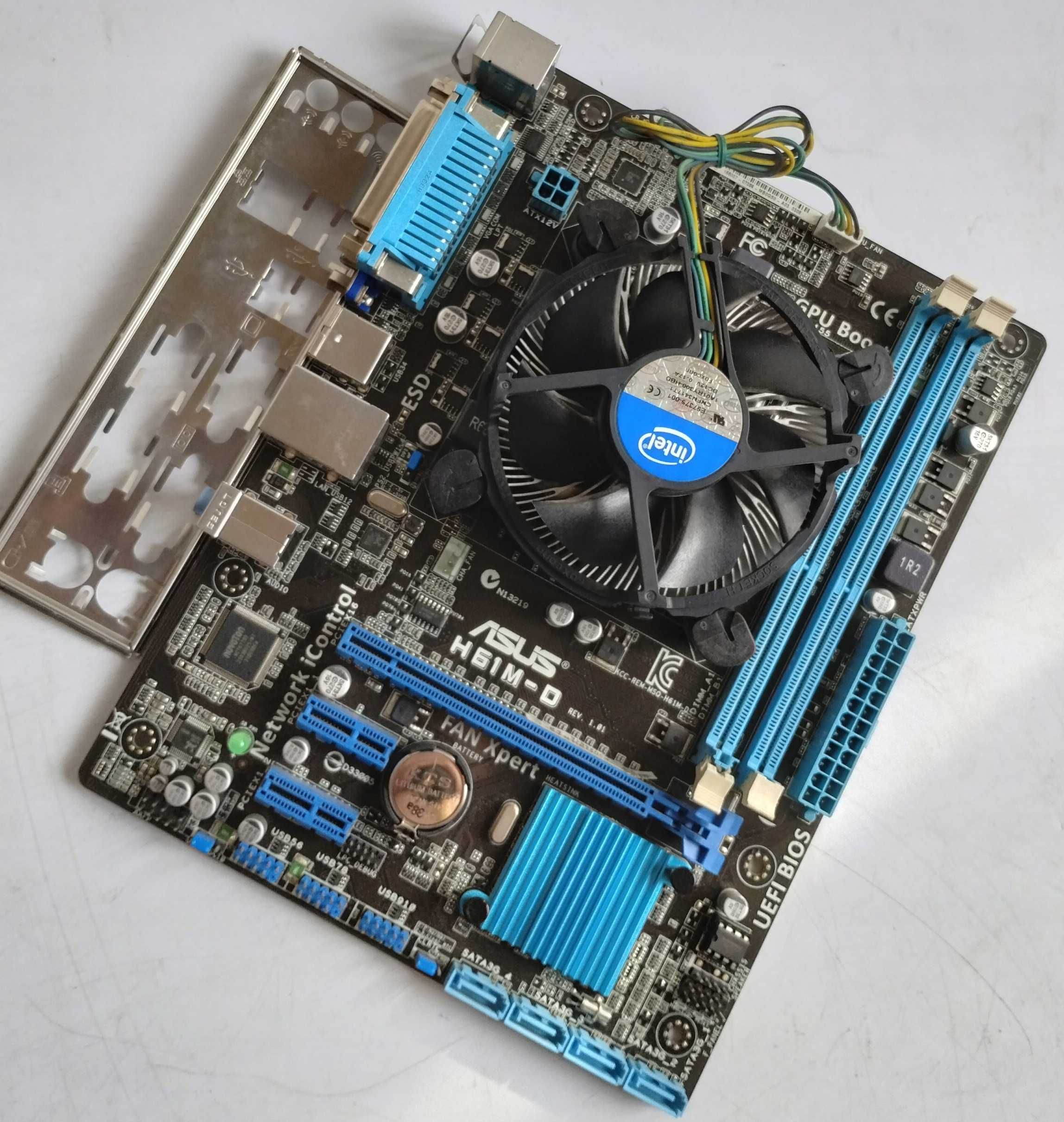 Płyta główna Asus H61M-D + I3 2100 + Cooler