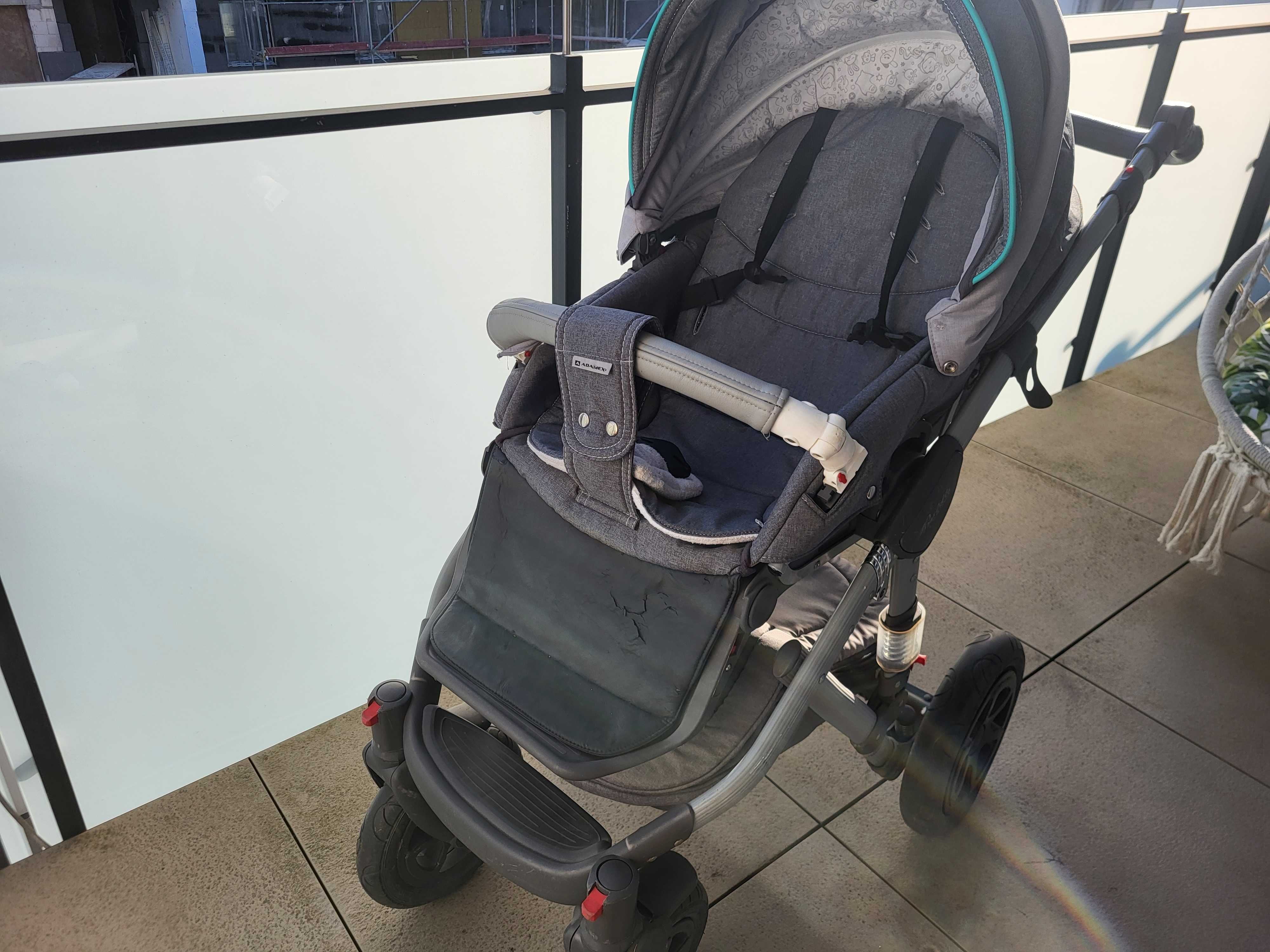 Wózek dziecięcy 2 w 1  i fotelik samochodowy Recaro