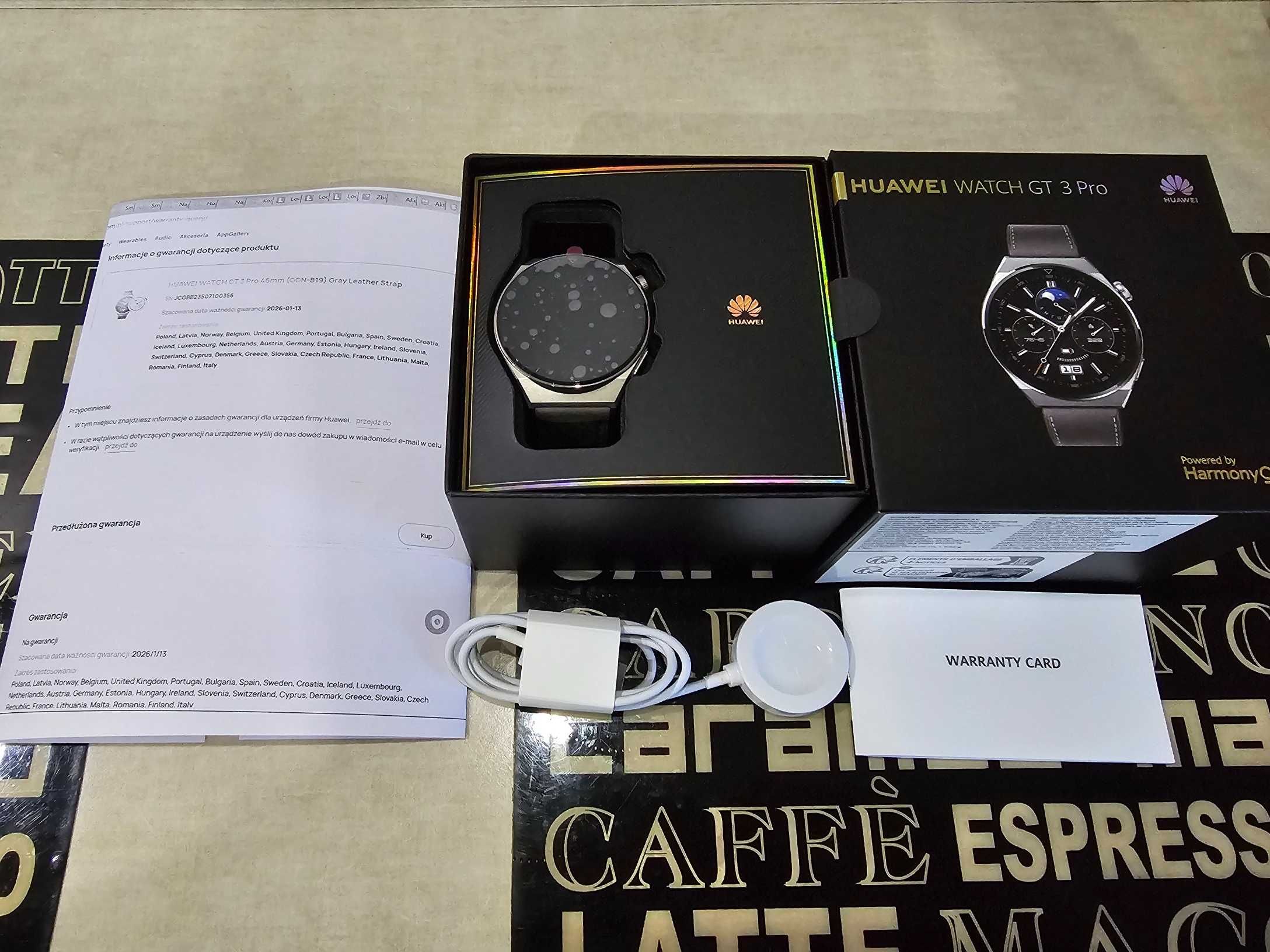 HUAWEI WATCH GT 3 PRO classic NOWY NIEUZYWANY gwar.producenta 24m!