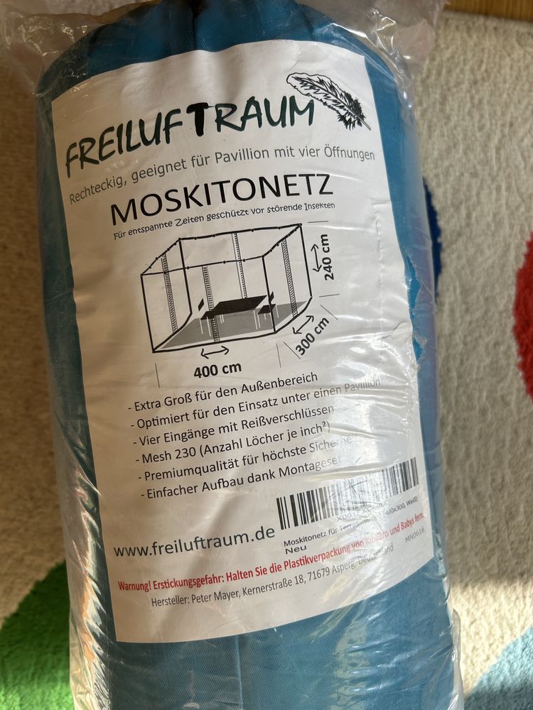 Duża moskitiera FREILUFTRAUM 400 x 300 x 240 cm