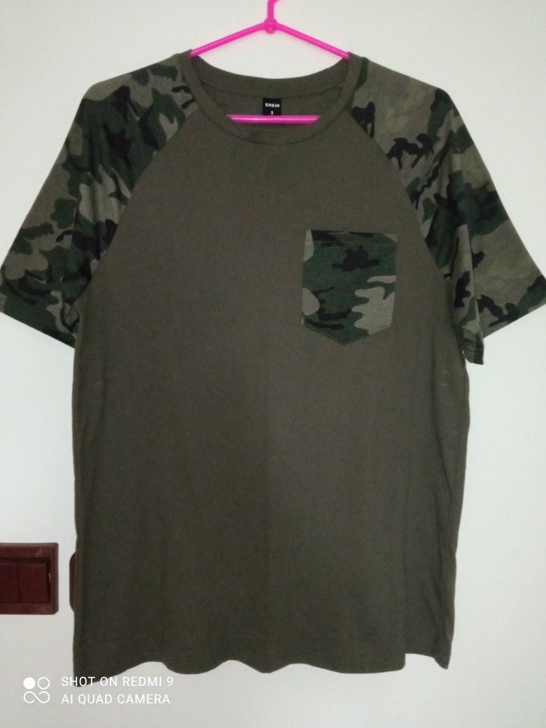 SHEIN t-shirt męski moro S