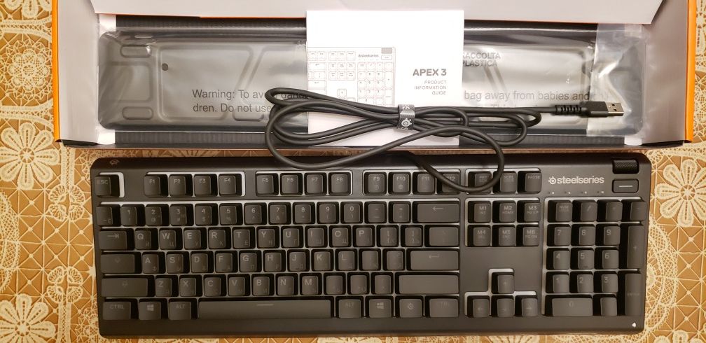 Нова ігрова клавіатура SteelSeries Apex 3 64795 Gaming Wired USB RGB