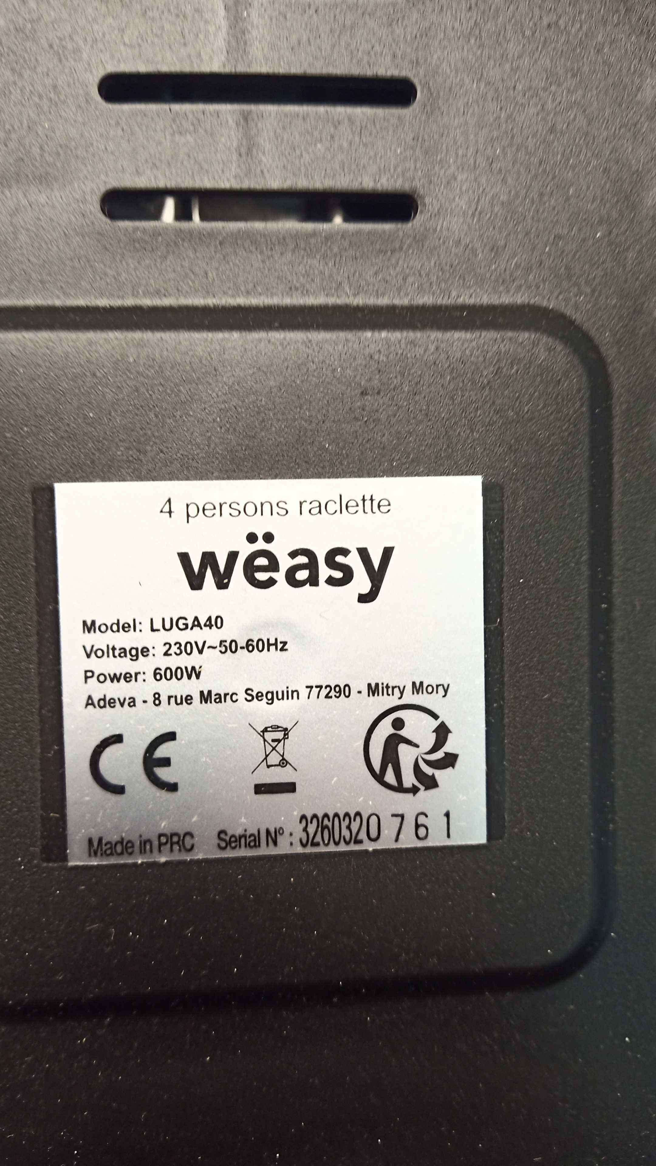 Grill Elektryczny Weasy czarny 600 W