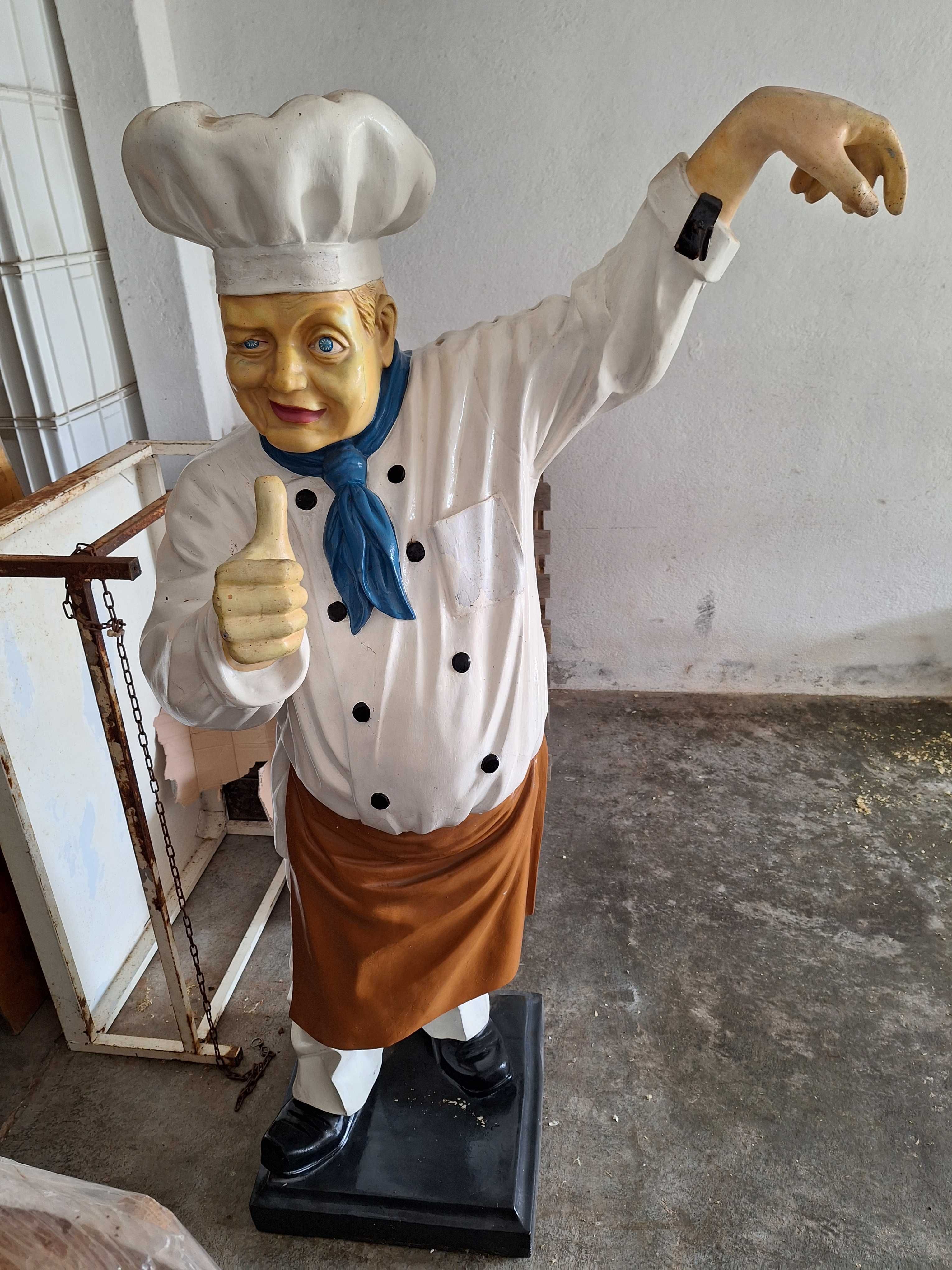 Boneco Cozinheiro Boas-vindas restaurante, pronto-a-comer, buffet...