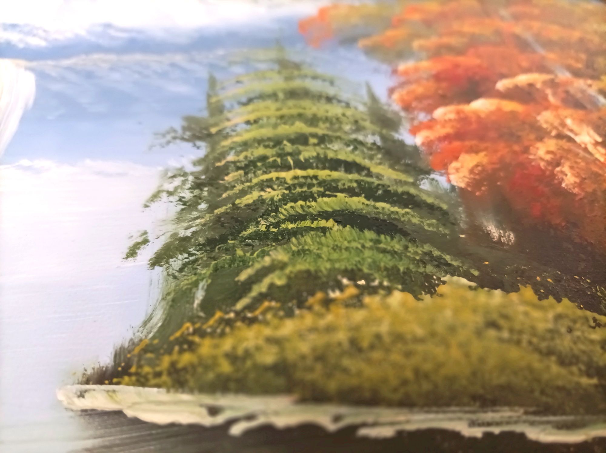 Quadro com Pintura sobre tela - Paisagem com relevo