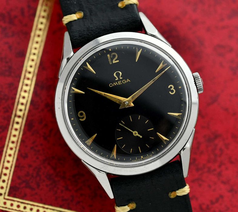 Zegarek OMEGA Vintage z 1951 roku - Mechaniczny - Stal 36mm - Czarna