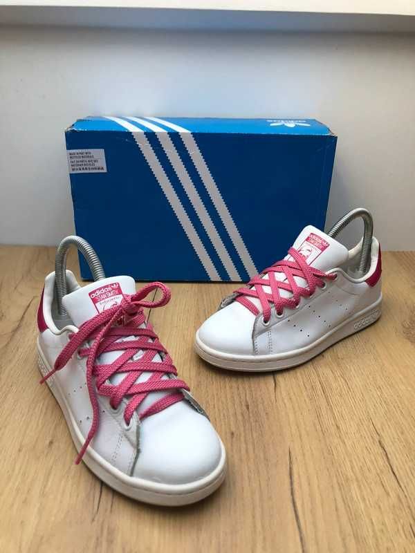 Buty Adidas Originals Stan Smith Unisex, Białe,Róźowe - Rozmiar 36 2/3