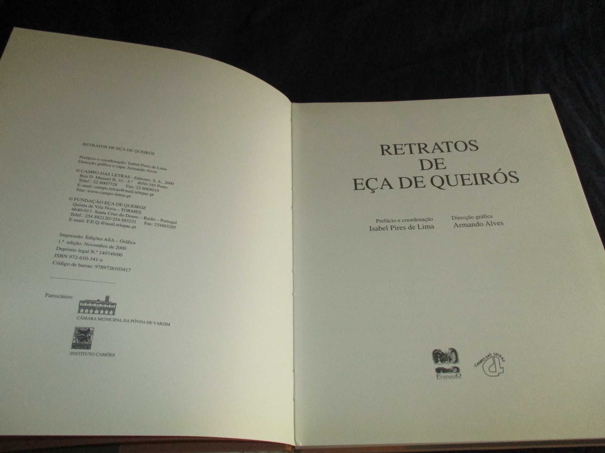 Livro Retratos de Eça de Queirós Campo das Letras