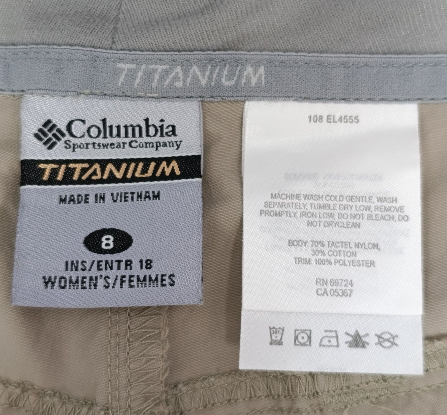 Krótkie Spodenki Columbia 8 40 2/3 Rybaczki Beżowe