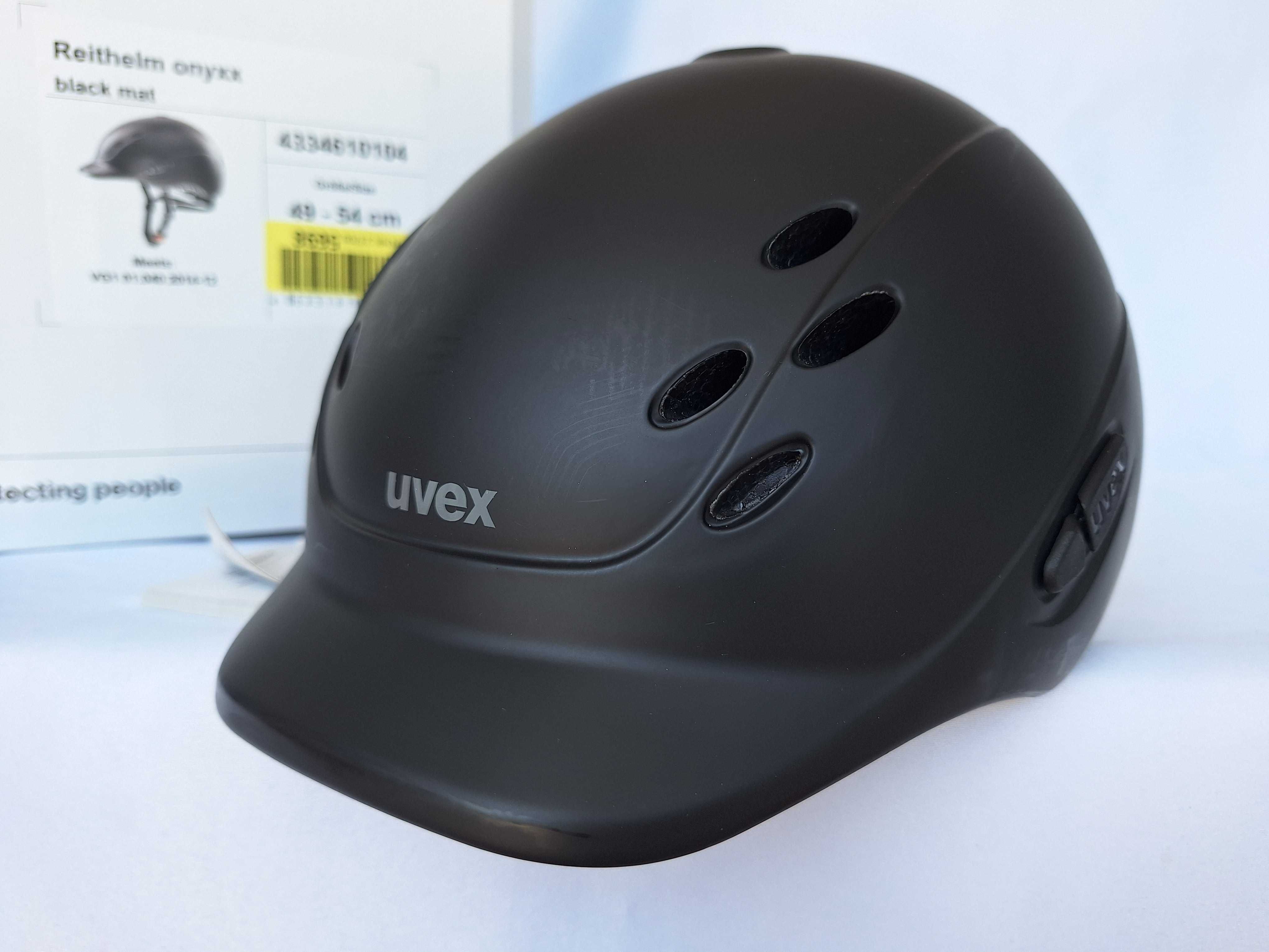 Kask jeździecki toczek Uvex Reithelm Onyxx Black Mat 3XS-XS 49-54cm