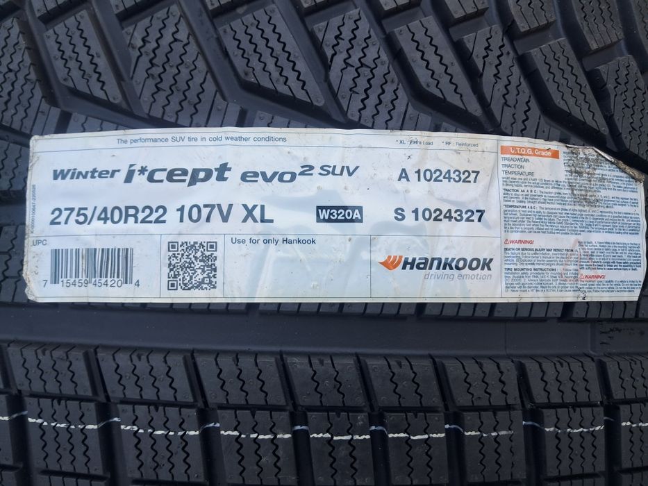 Резина зимова, НОВА, 275/40 R22 Hankook Winter I'Cept Evo 2 SUV AO