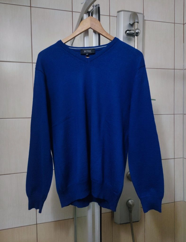 Sweter sweterek Bytom wełna wełniany naturalny merinos XXL XL Merino w