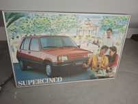 Renault 5 super cinco grande cartaz publicitário stand