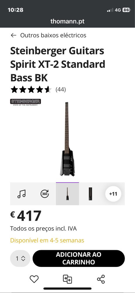 Baixo Steinberger Spirit
