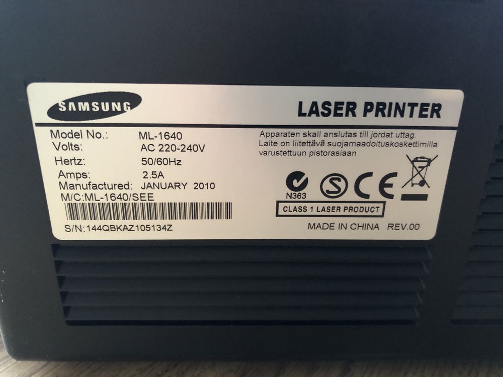 Drukarka laserowa Samsung ML-1640 tylko 700 stron