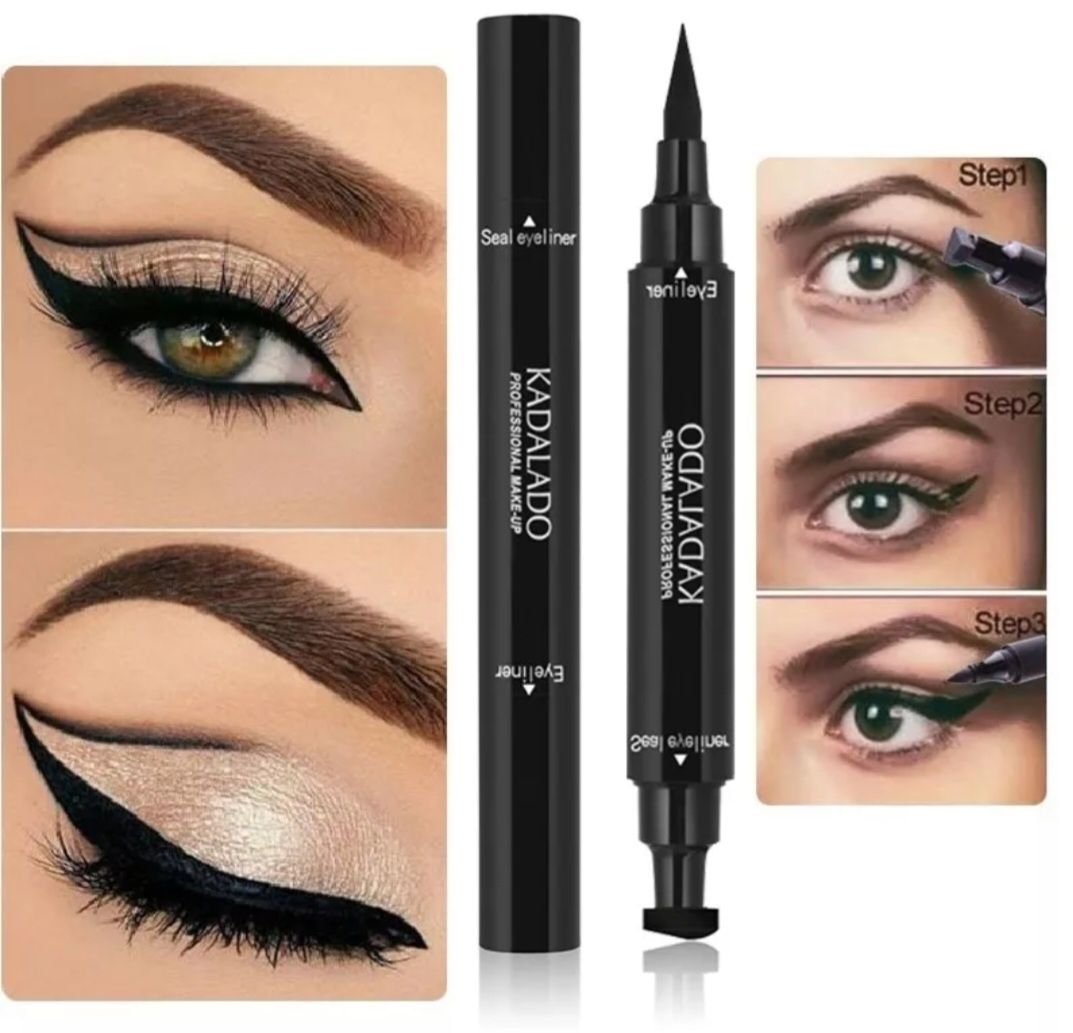 Czarny eyeliner w pisaku,  marker  kocie oko