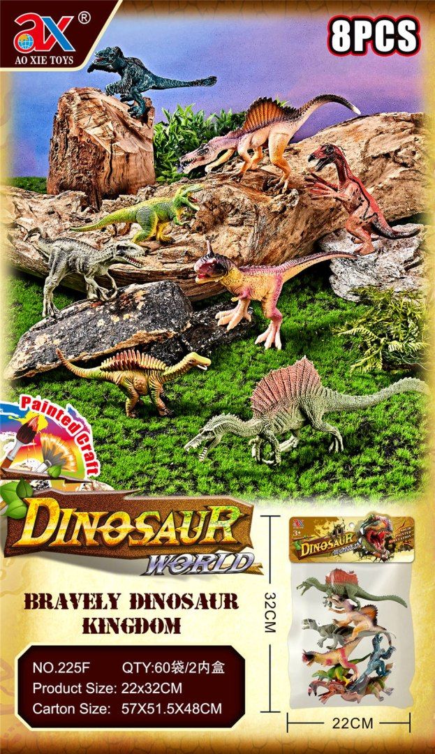 Zestaw dinozaury dinozaur figurki t-rex duże 8 szt