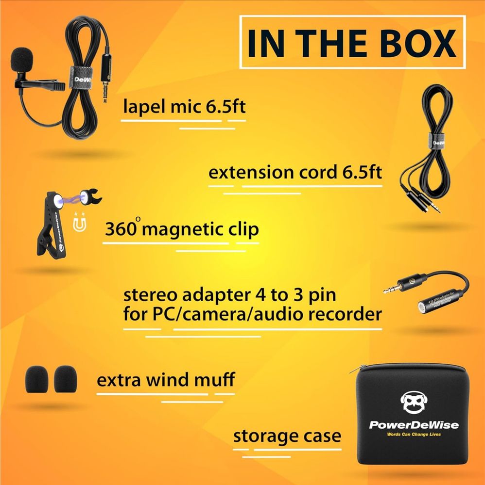 Microfone Lapela PowerDeWise
