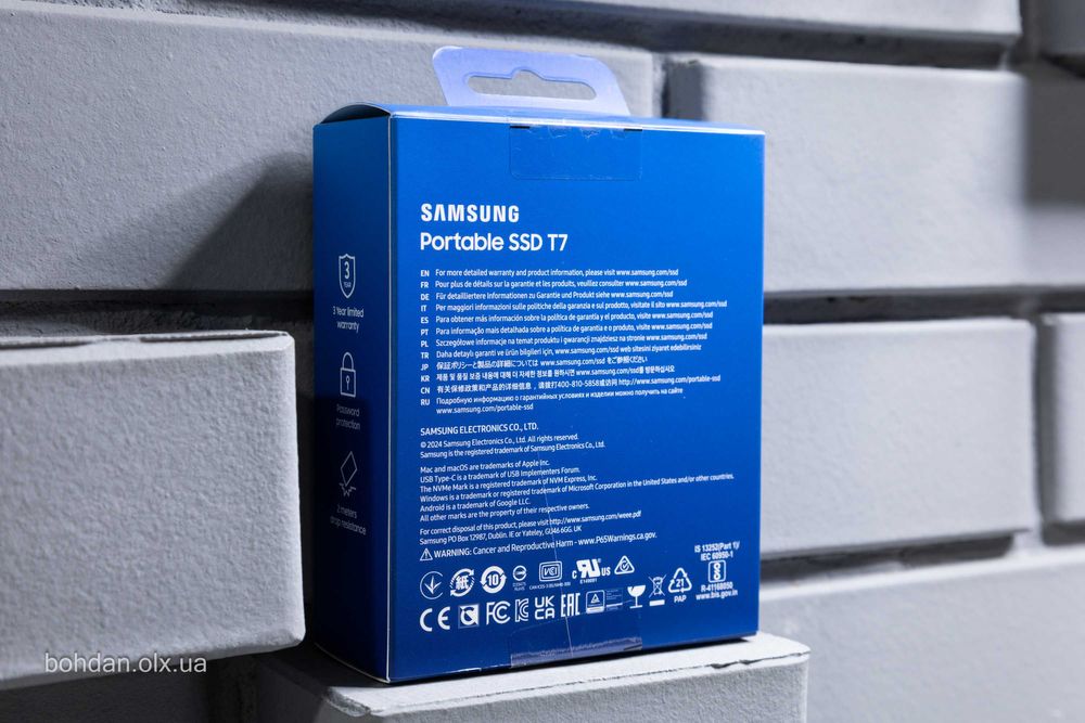 Samsung T7 4TB Portable SSD - Titan Gray (MU-PC4T0T)