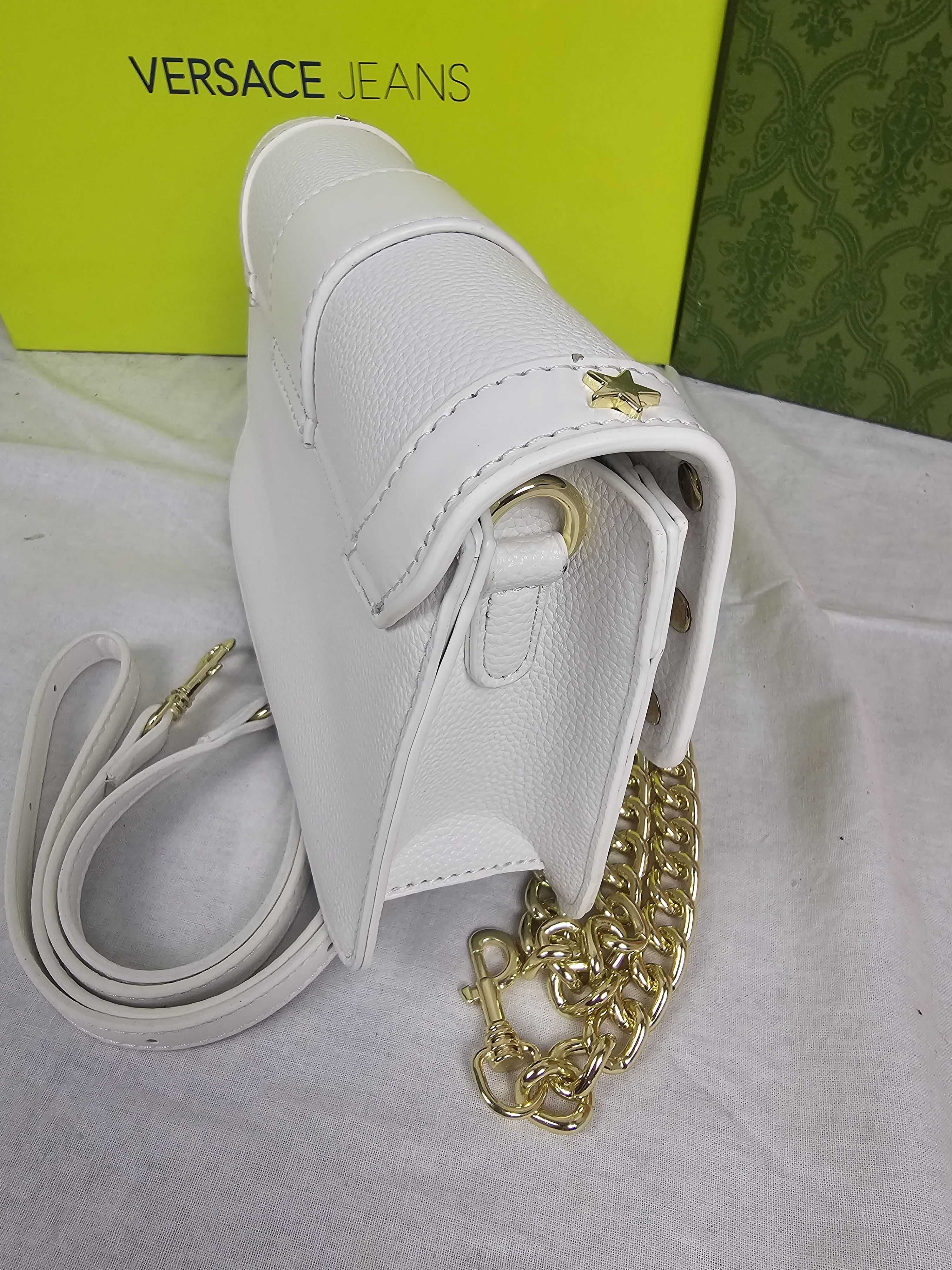 Torba damska biała gwiazdki versace jeans couture