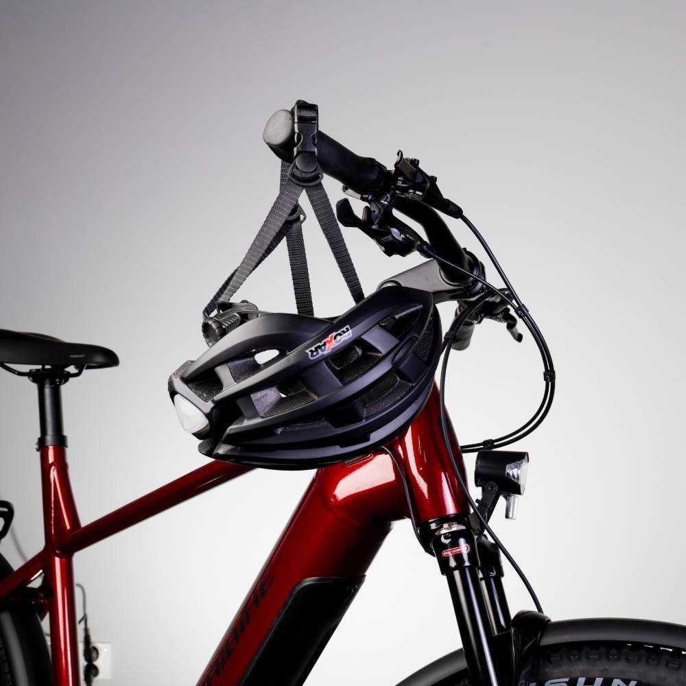Kask rowerowy ROXAR STREET czarny matowy rozm.M (54-57cm) z LED