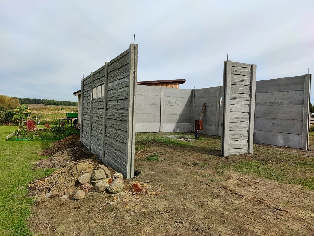 Ogrodzenia, garaże, wiaty, budynki z płyt betonowych