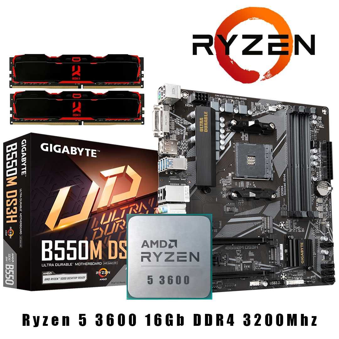 Ryzen 5 3600, GIGABYTE B550M DS3H, 16gb ddr4 3200