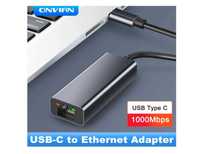 Адаптер Onvian Aluminum с USB-C на Gigabit Ethernet Adapter MacBook