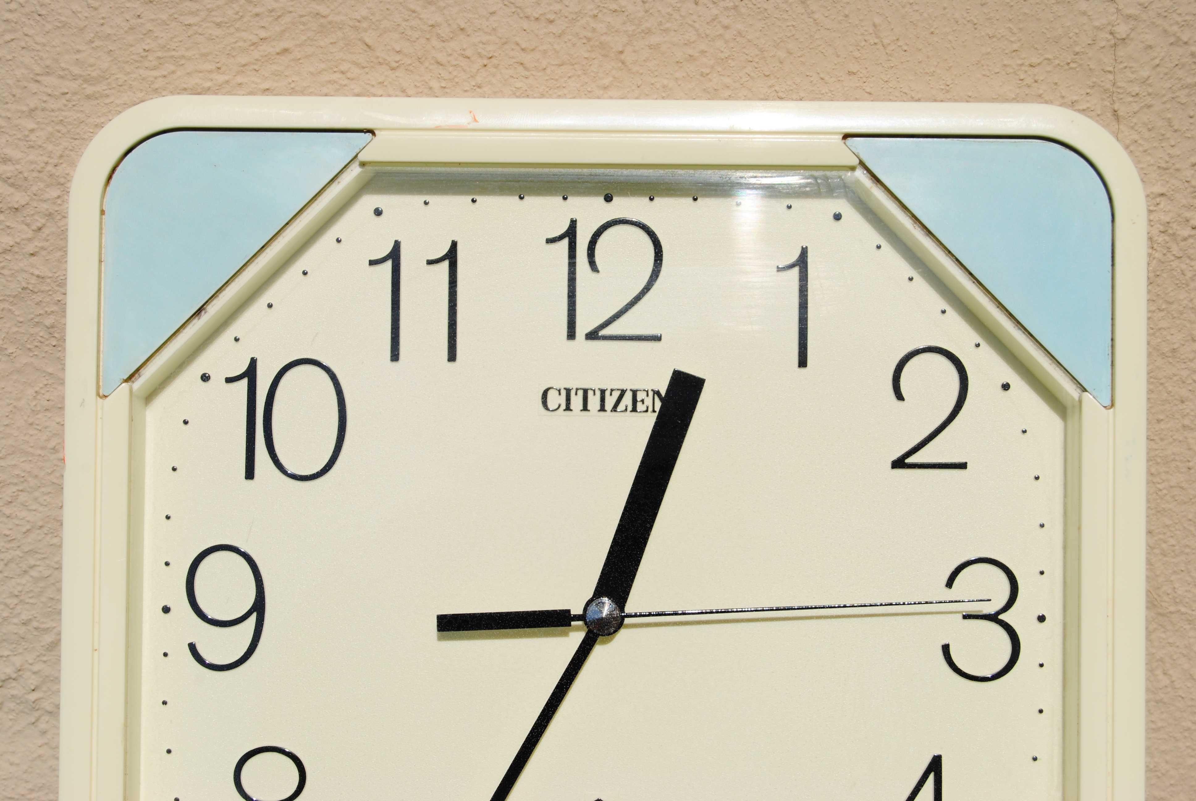 Relógio de parede vintage Citizen quartz design modernista