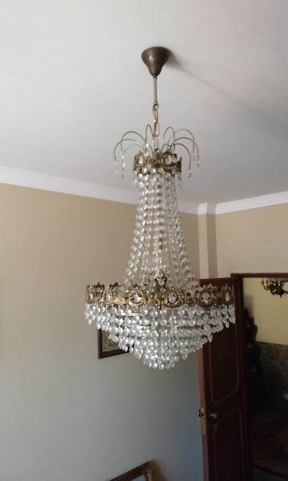 Lustre vintage em perfeito estado + 2 candeeiros de mesa,de cabeceira