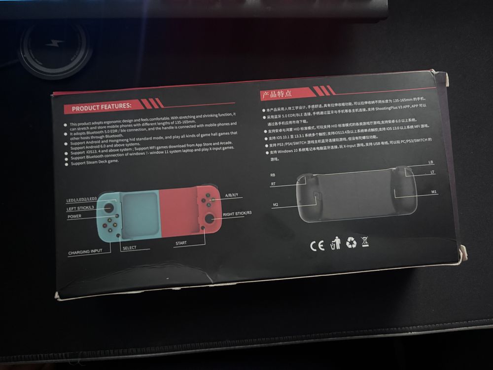 Gamepad kontroler bluetooth do telefonu Iphone Android PC