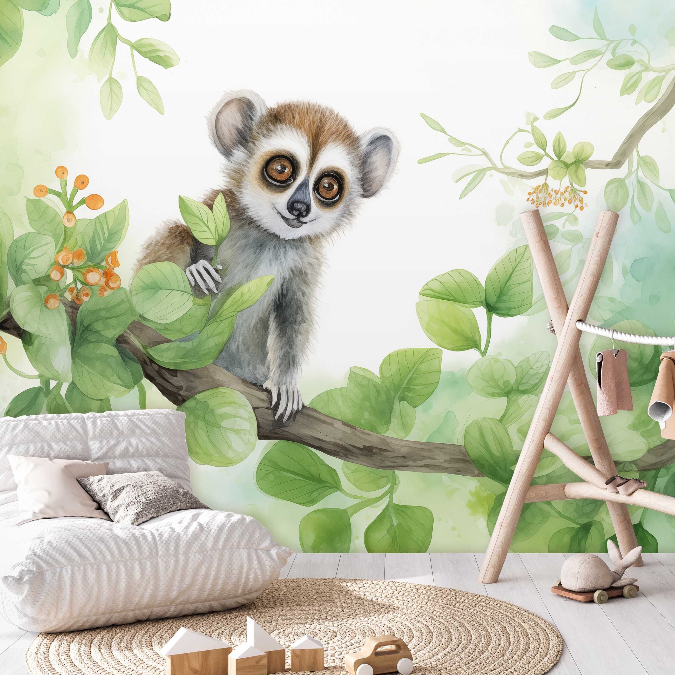 Fototapeta Lemur Król Julian Natura Zwierzęta 3D Twój Rozmiar + KLEJ