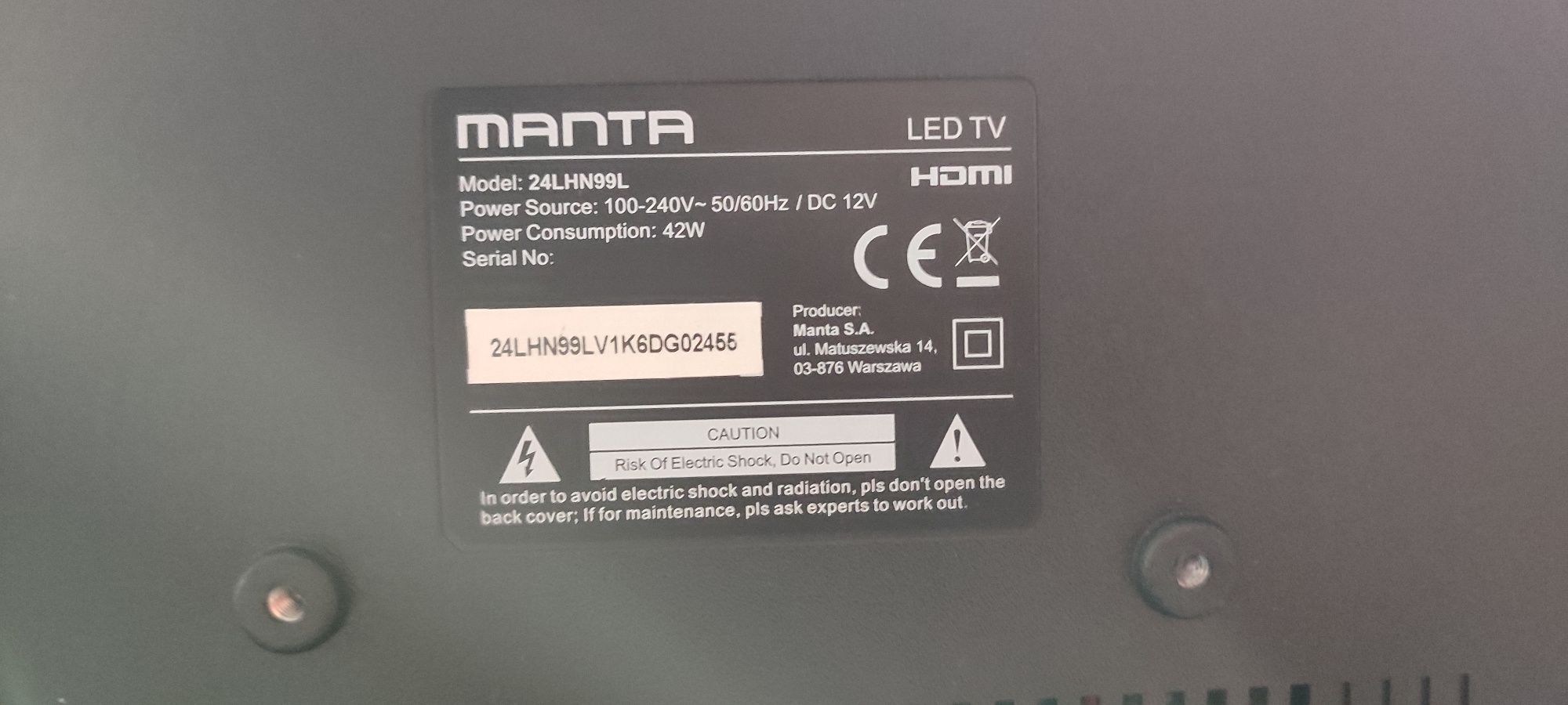 Telewizor manta 24"